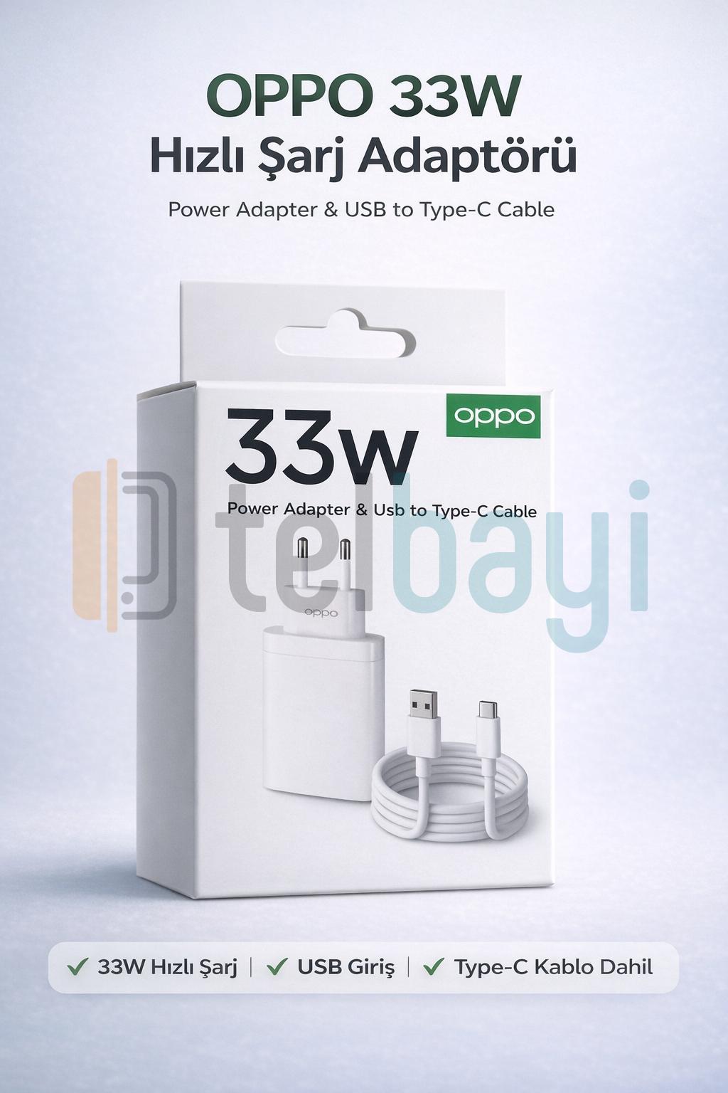 Oppo 33W Hızlı Şarj Adaptörü